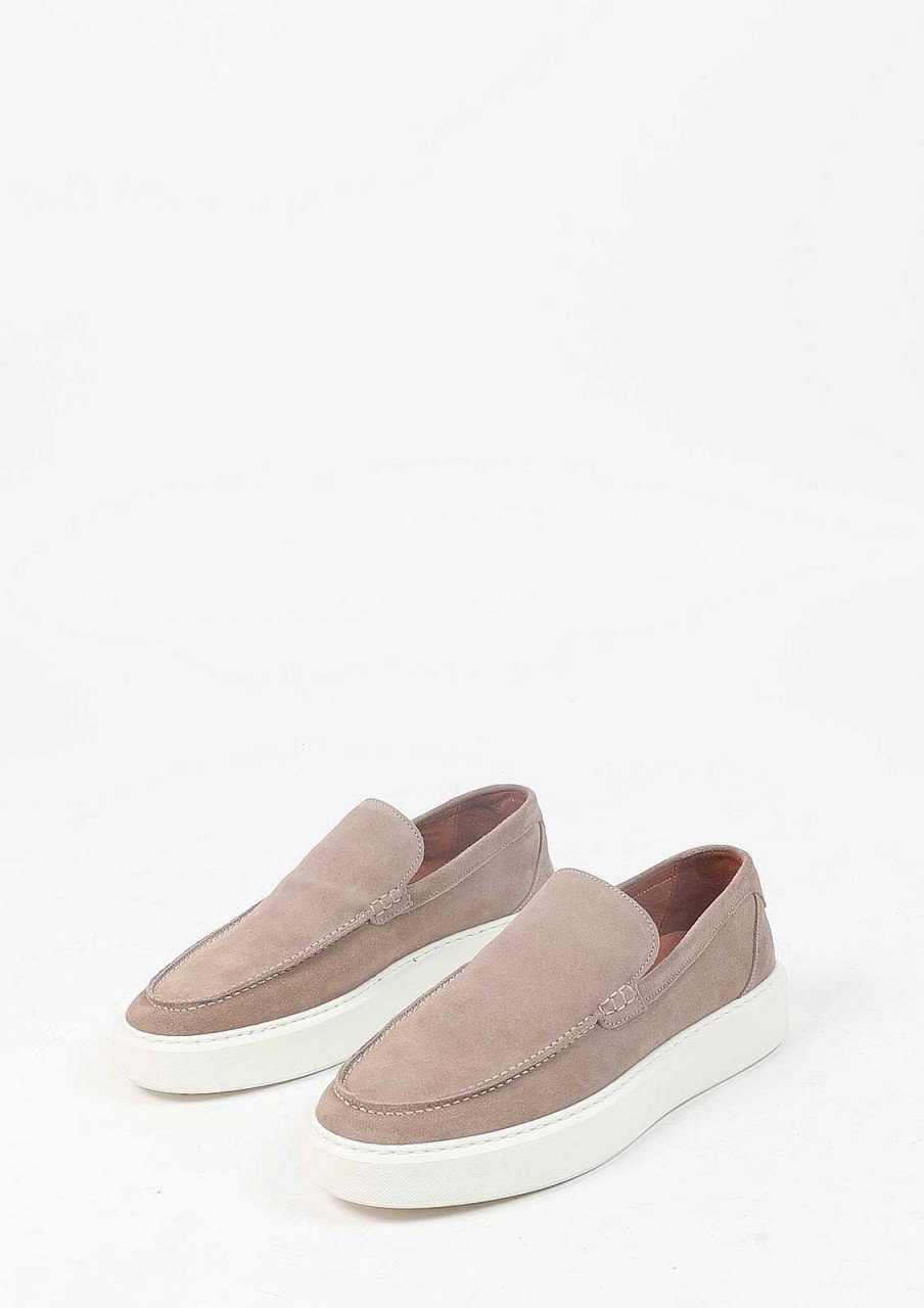 Sacha Suede Loafers With Sole - Beige