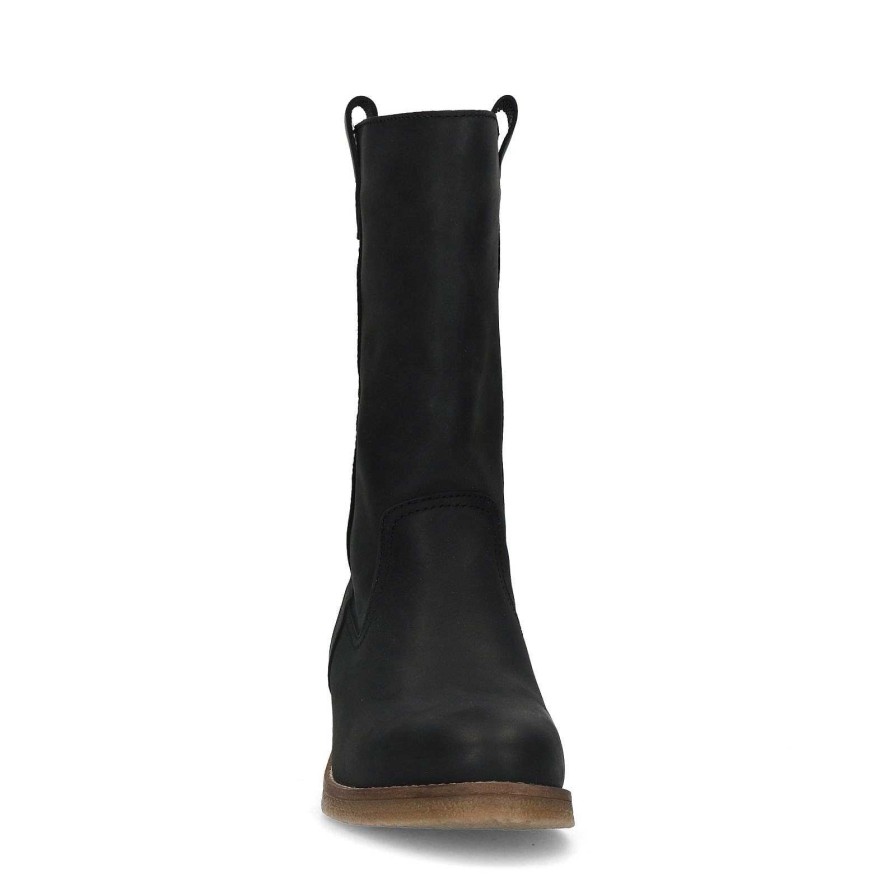 Sacha Leather Ankle Boots - Black