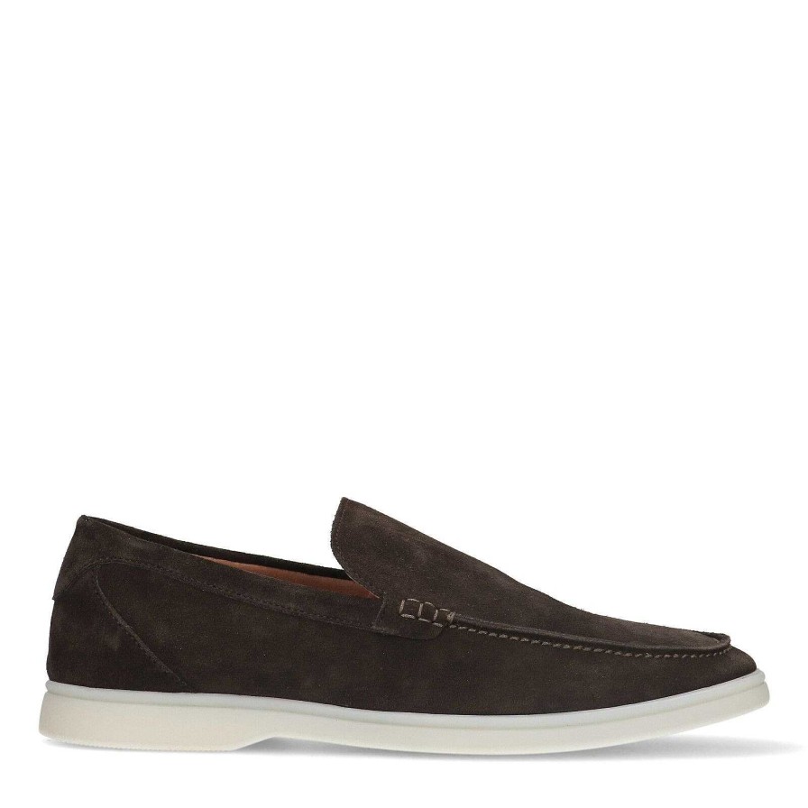 Sacha Suede Loafers - Dark Brown