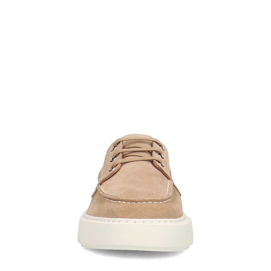 Sacha Suede Lace-Up Shoes - Beige