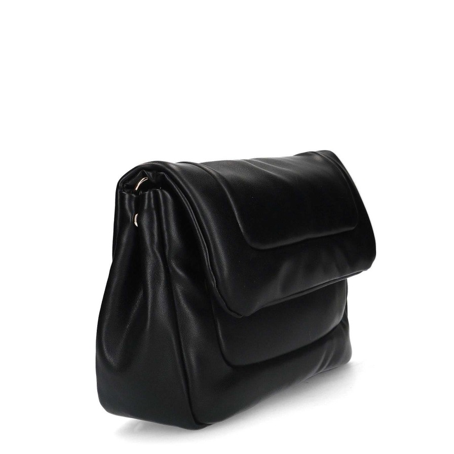 Sacha Matelasse Shoulder Bag - Black