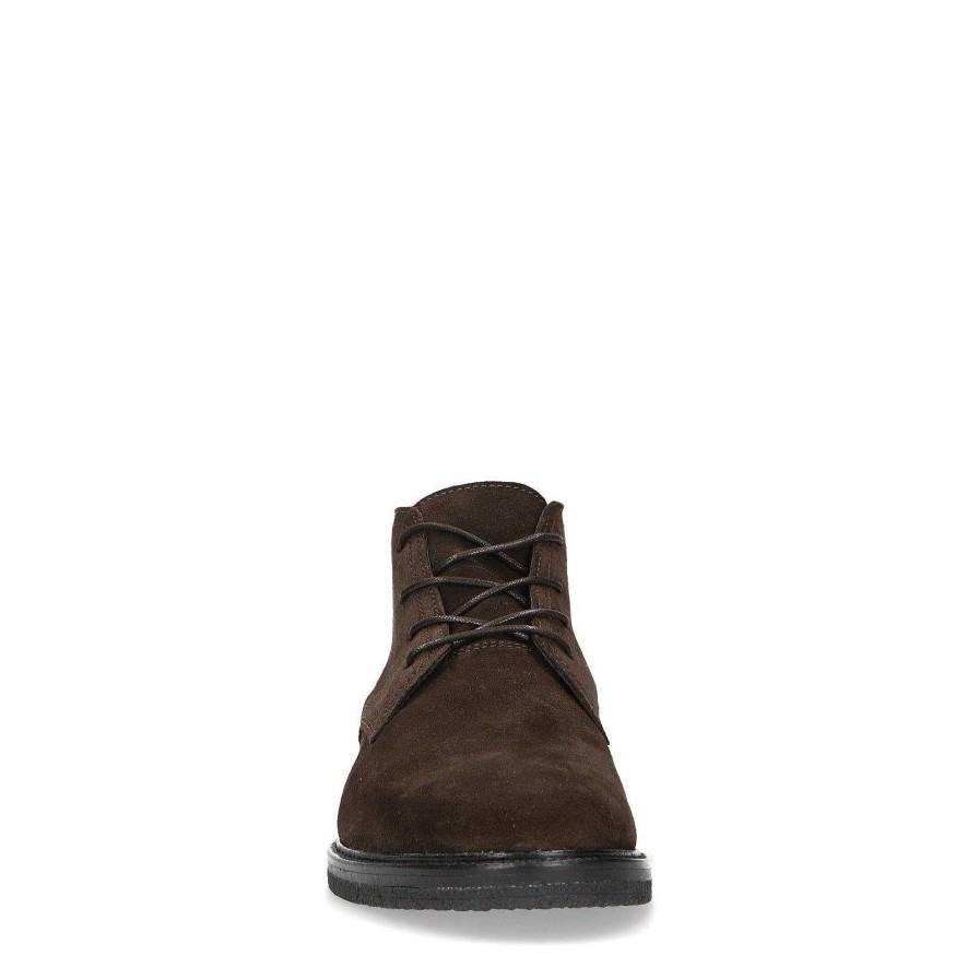 Sacha Suede Lace-Up Boots - Brown