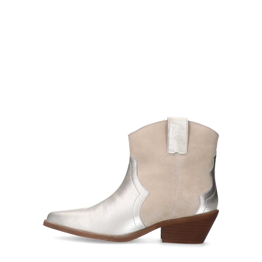 Sacha Suede Heeled Ankle Boots - Beige