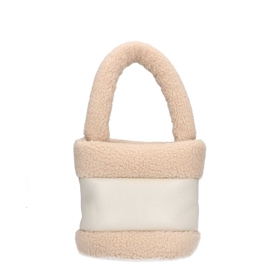 Sacha Handbag With Fluffy Details - Cognac