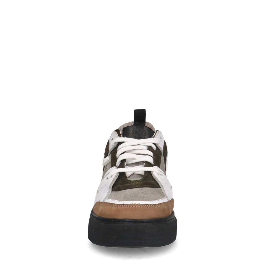 Sacha Leather Sneakers With Suede Details - White