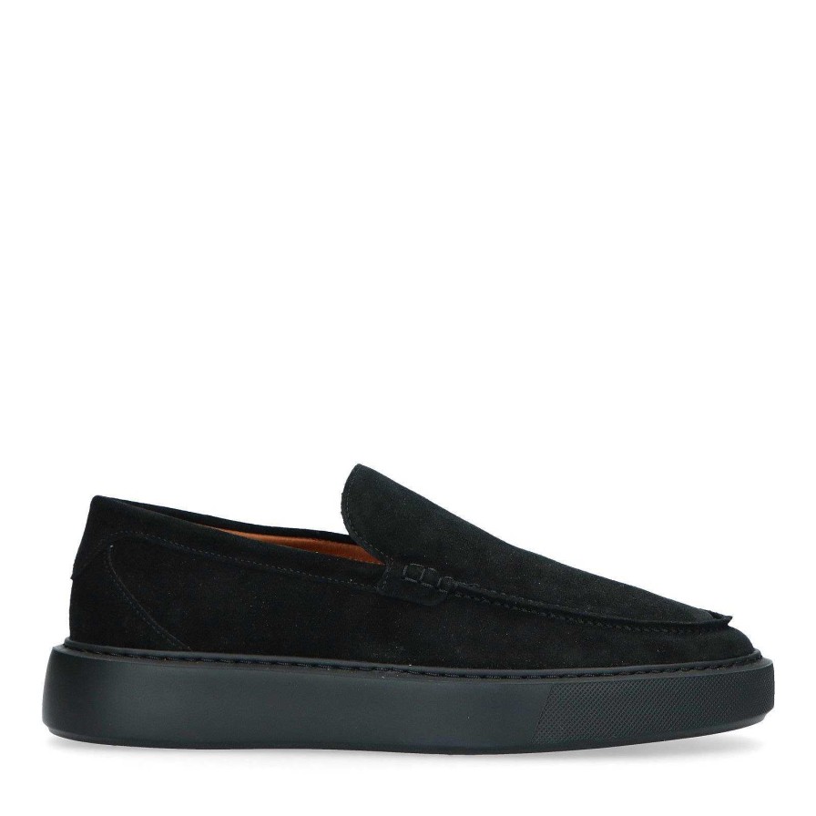 Sacha Suede Loafers - Black