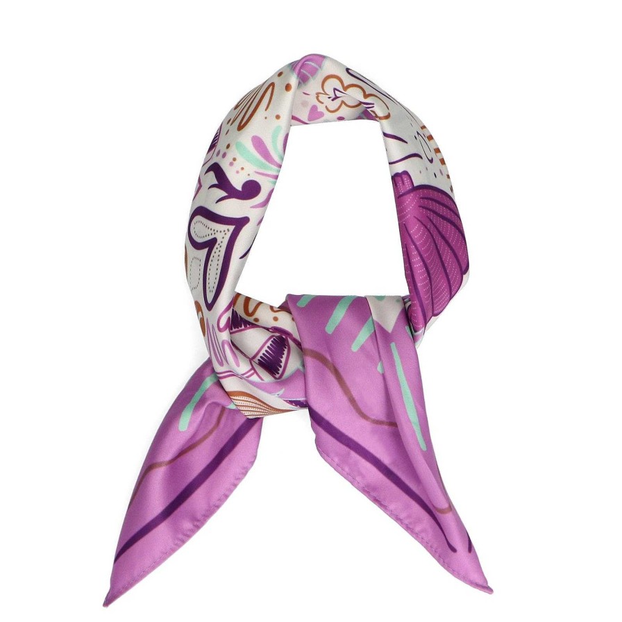 Sacha Printed Scarf - Purple