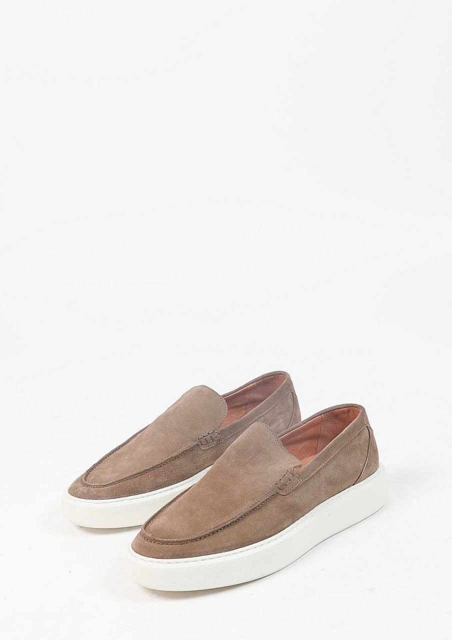 Sacha Suede Loafers With Sole - Brown