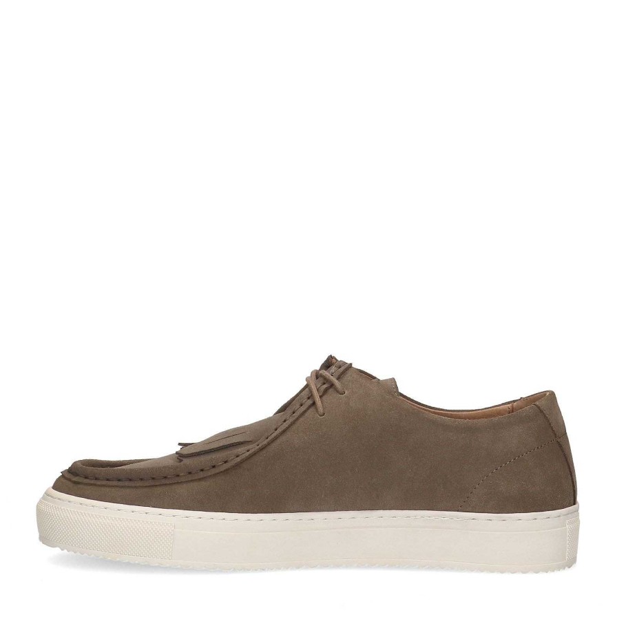 Sacha Suede Lace-Up Shoes - Taupe