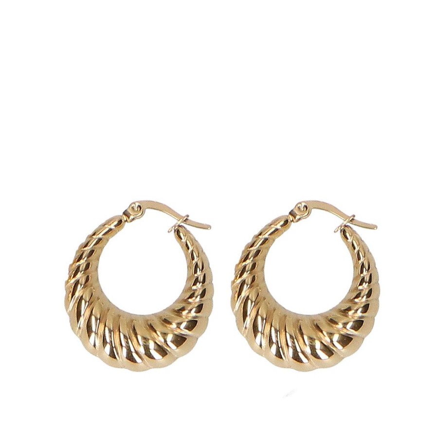 Sacha Twisted Hoop Earrings - Gold