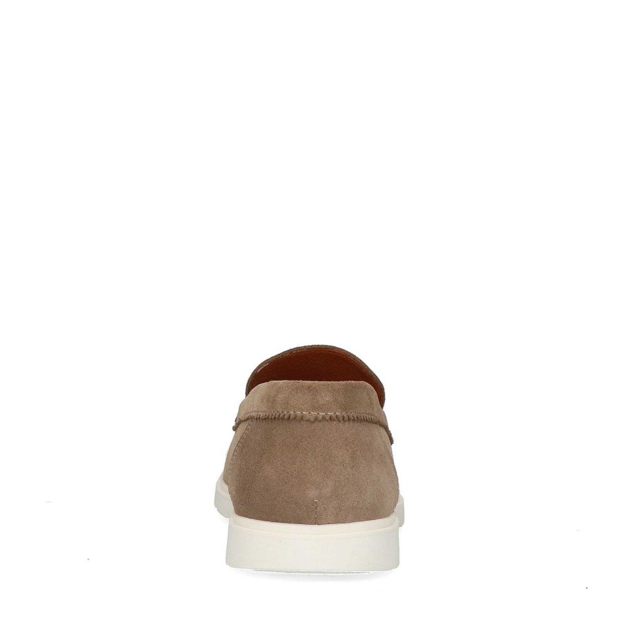 Sacha Suede Loafers - Beige