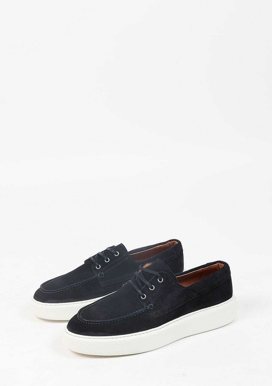 Sacha Suede Lace-Up Shoes - Dark Blue