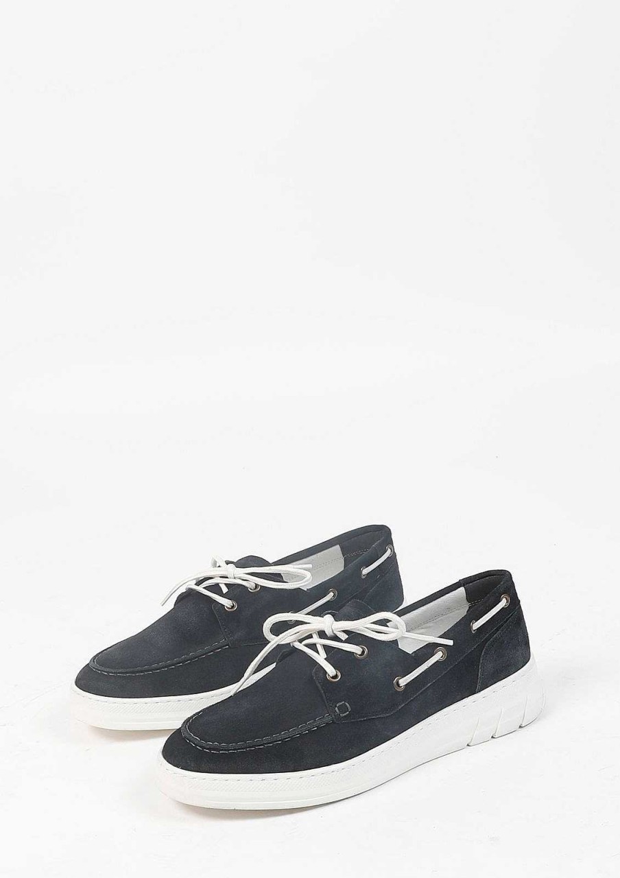 Sacha Suede Lace-Up Shoes - Dark Blue