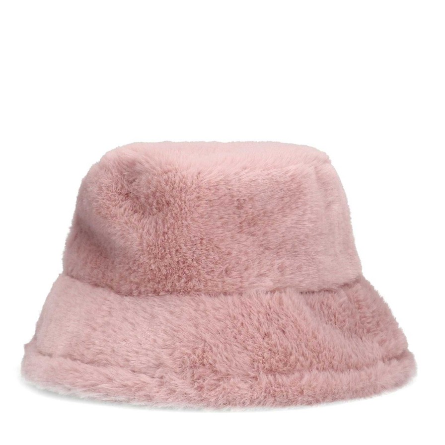 Sacha Faux Fur Bucket Hat - Pink