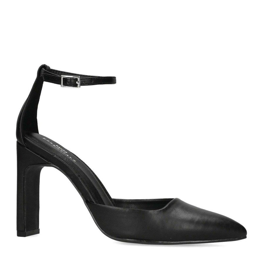 Sacha Ankle Strap Firm Pumps - Black