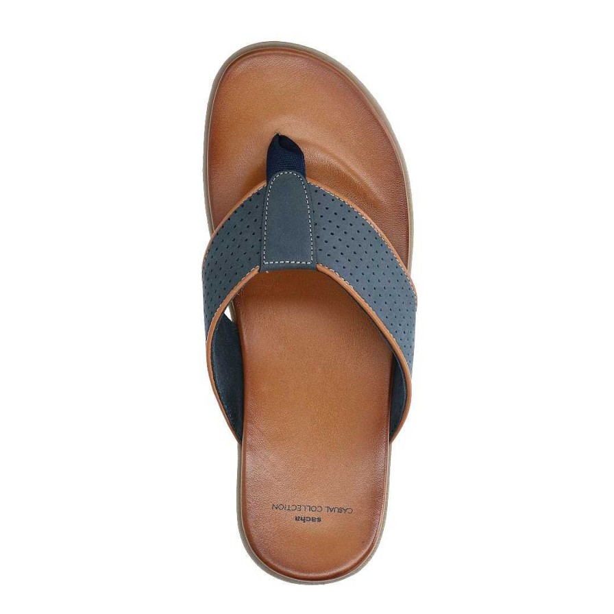 Sacha Nubuck Flip Flops - Blue