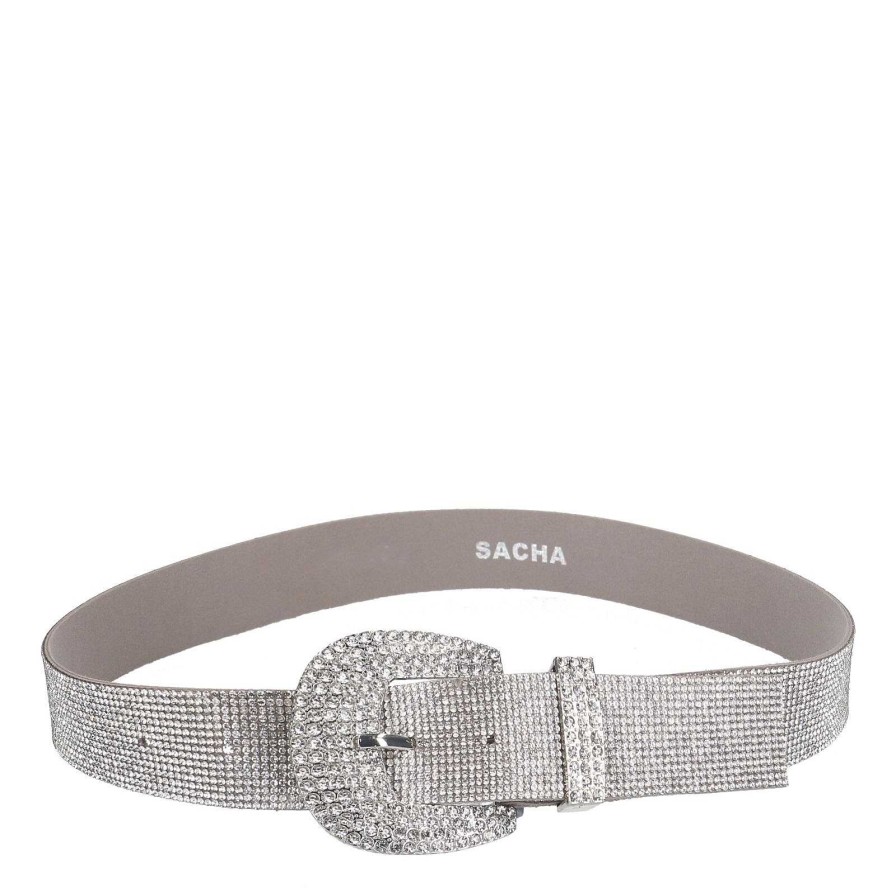 Sacha Rhinestone Belt - Silver