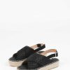 Sacha Suede Platform Sandals - Black