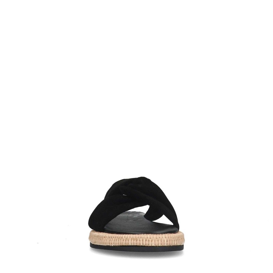 Sacha Suede Mules - Black