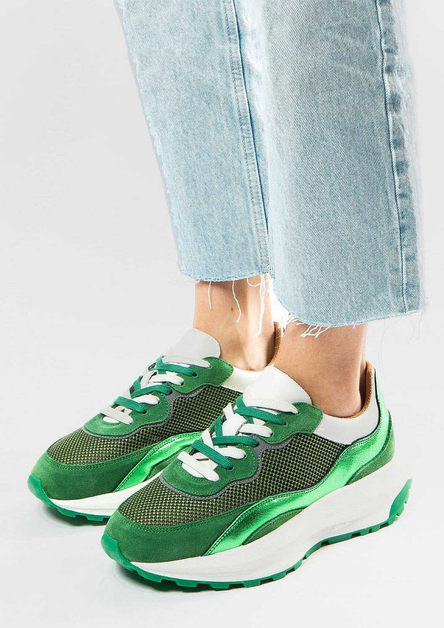 Sacha Sneakers With Metallic Details - Green