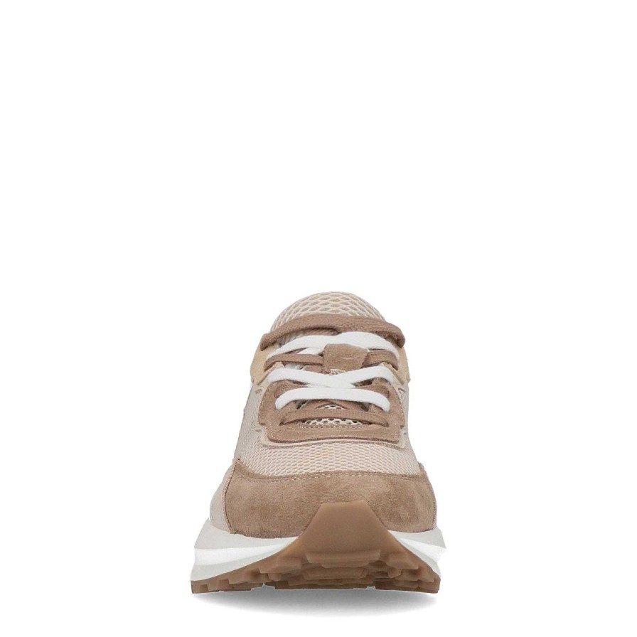 Sacha Leather Sneakers - Beige