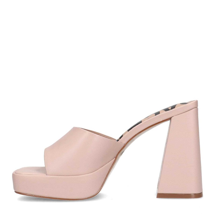 Sacha Wedge Heel Mules - Pink