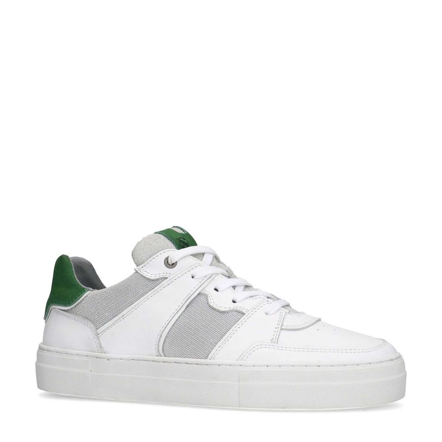 Sacha Leather Sneakers With Details - White