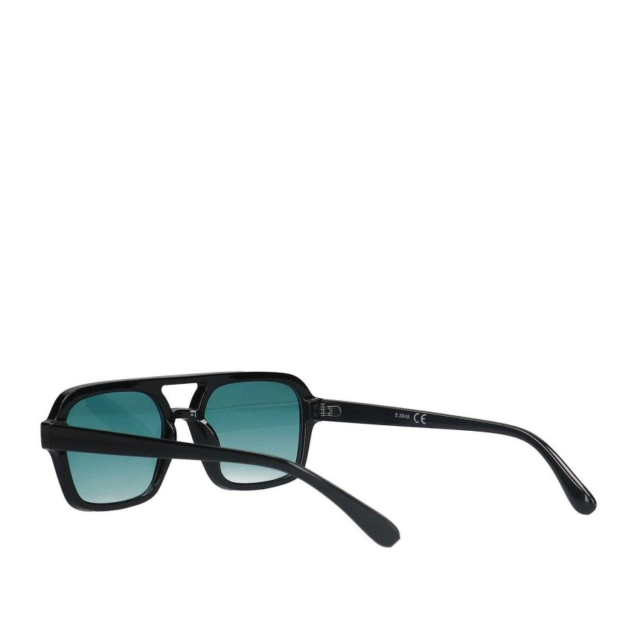 Sacha Retro Sunglasses With Colored Lenses - Black