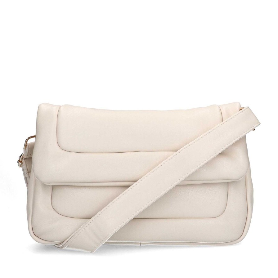 Sacha Matelasse Shoulder Bag - Beige