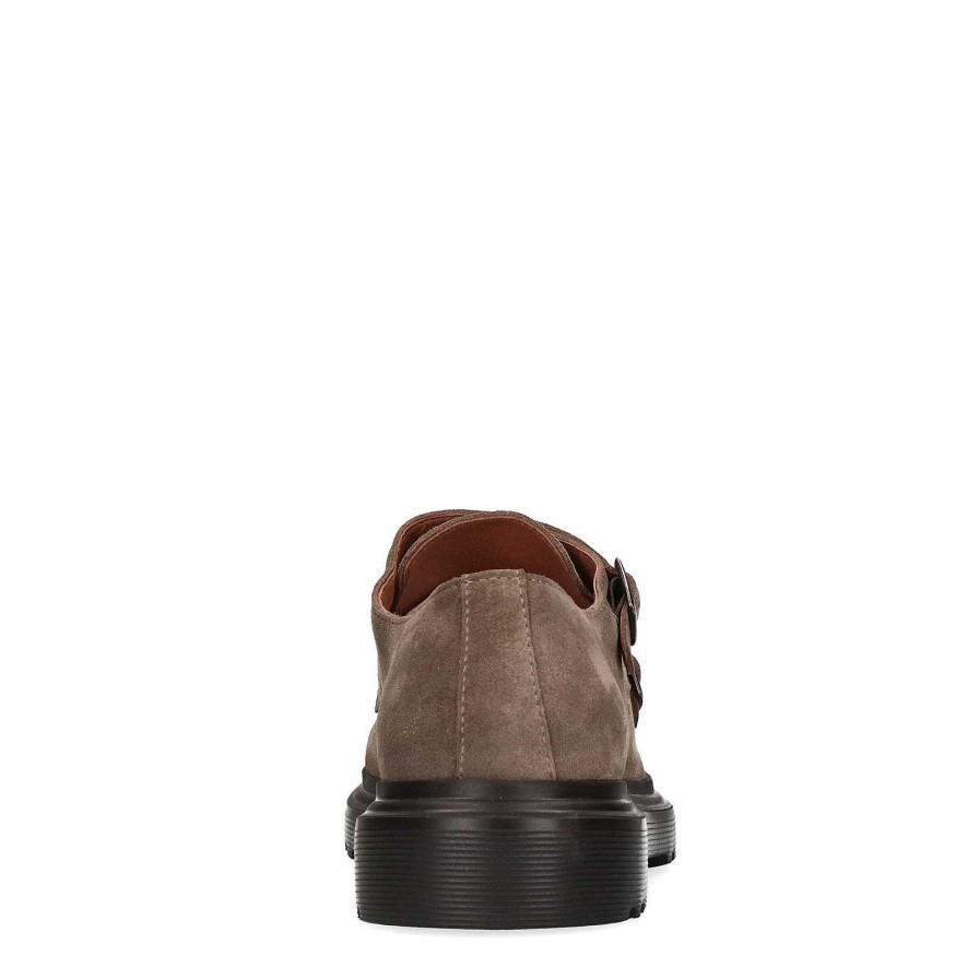 Sacha Chunky Buckle Sneakers - Taupe