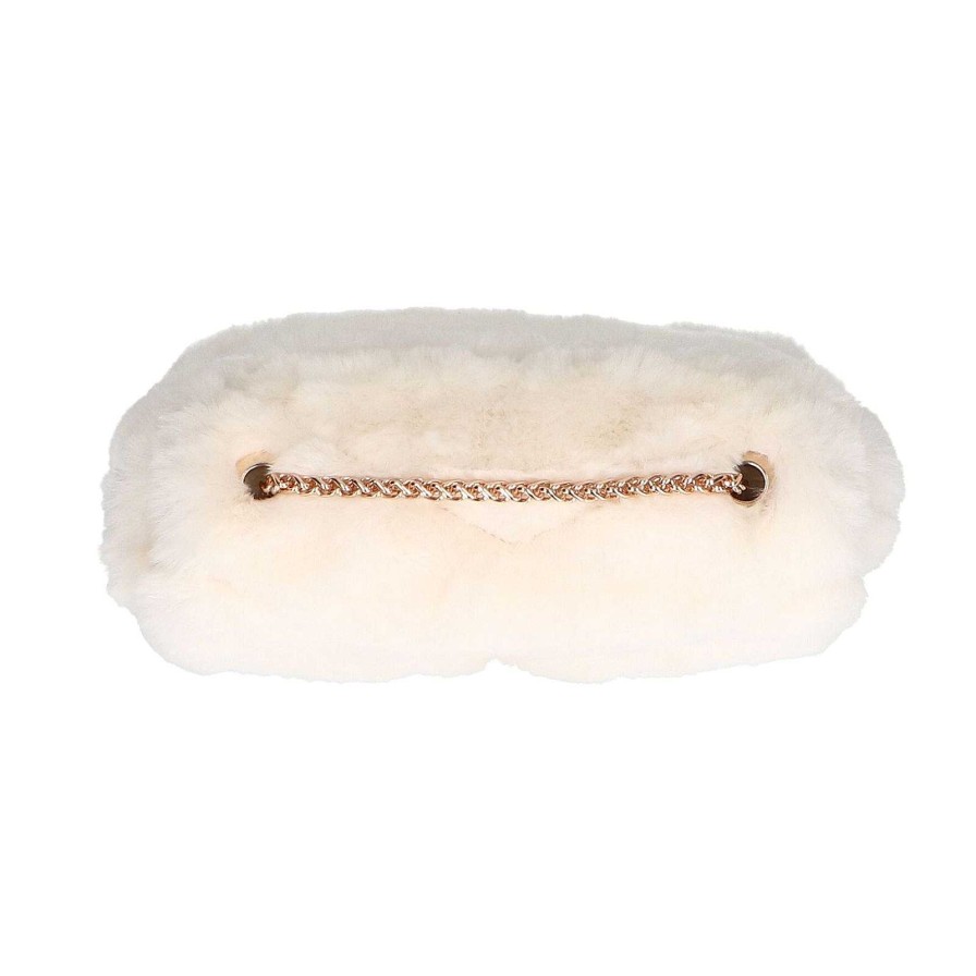 Sacha Faux Fur Crossbody Bag - Off-White