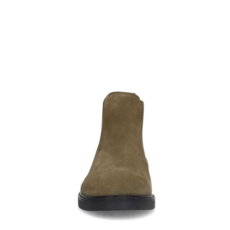 Sacha Suede Chelsea Boots - Khaki