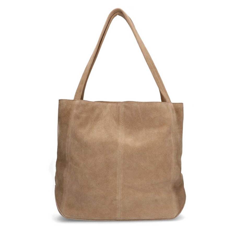 Sacha Suede Tote Bag - Light Brown