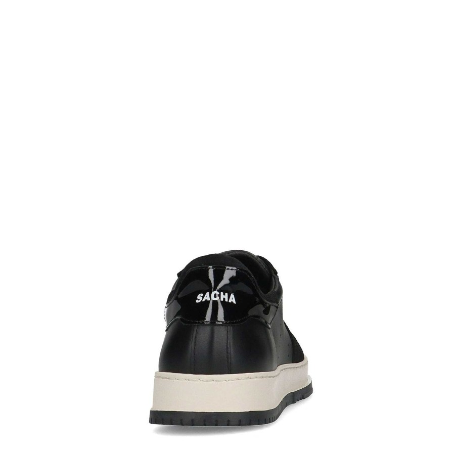 Sacha Leather Sneakers - Black