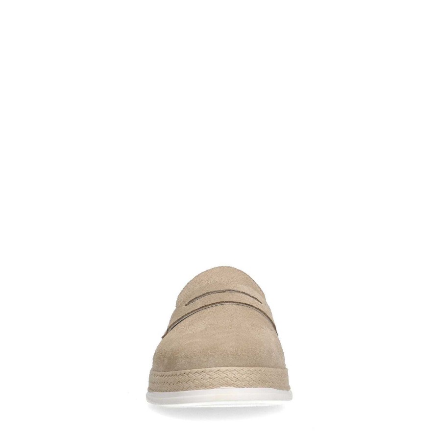 Sacha Suede Loafers - Beige