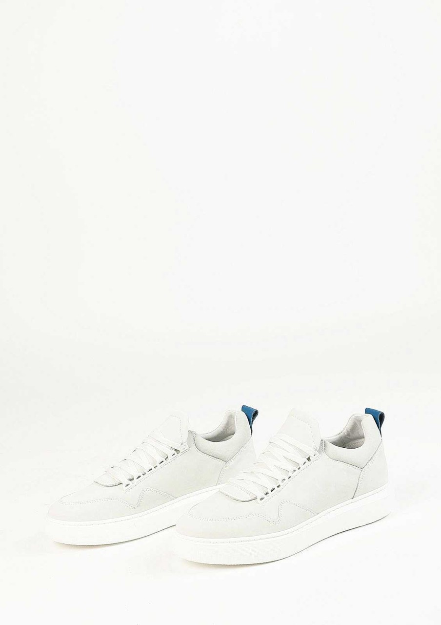 Sacha Nubuck Sneakers With Detail - White