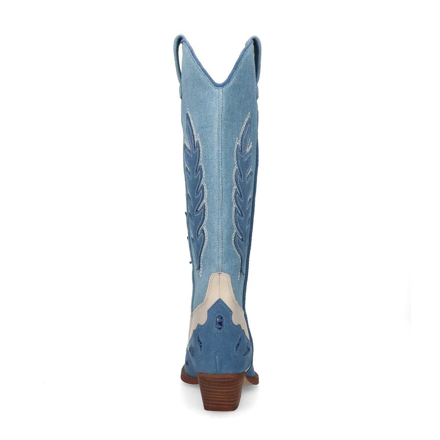 Sacha Limited Edition Denim Cowboy Boots - Blue