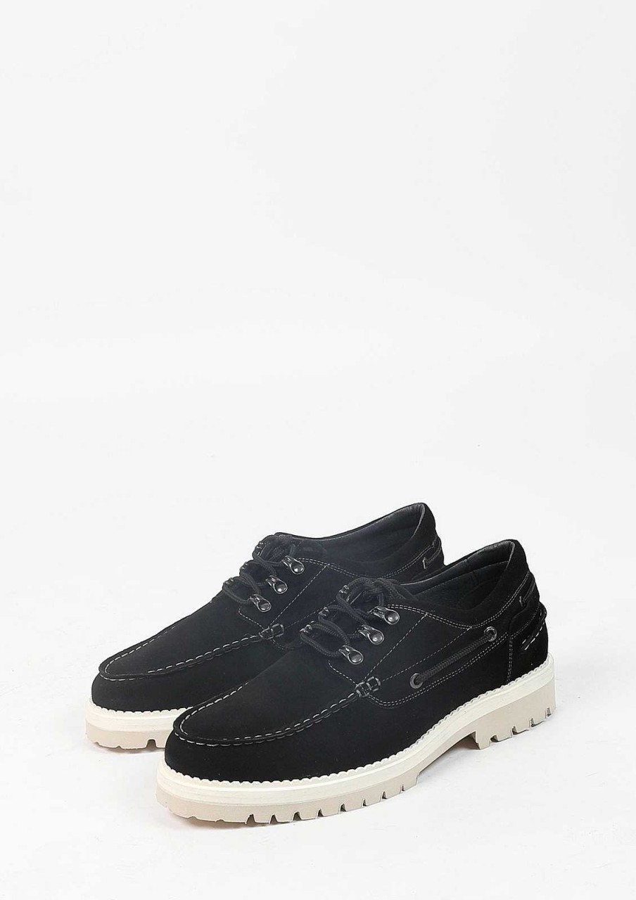 Sacha Suede Lace-Up Shoes - Black