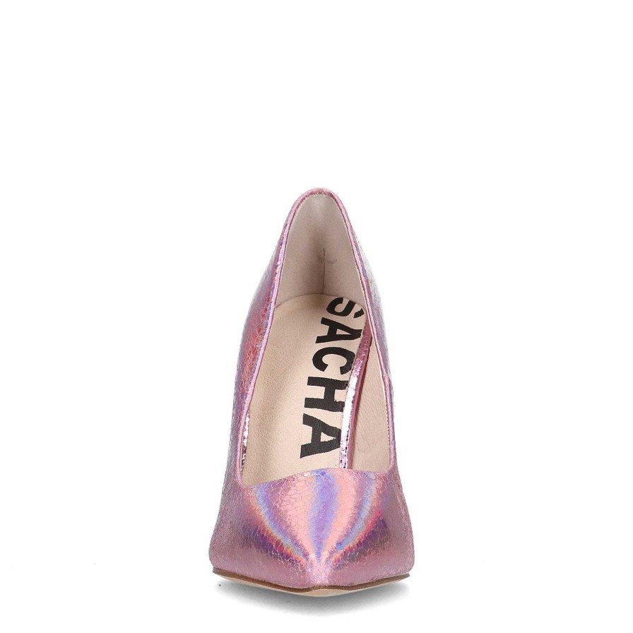 Sacha Metallic Glitter Pumps - Pink