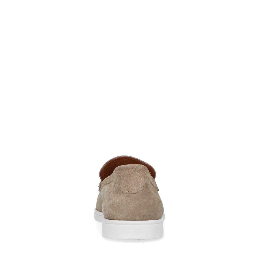 Sacha Suede Loafers - Beige