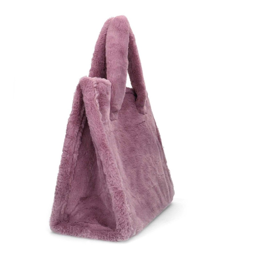 Sacha Tote Bag With Faux Fur - Purple