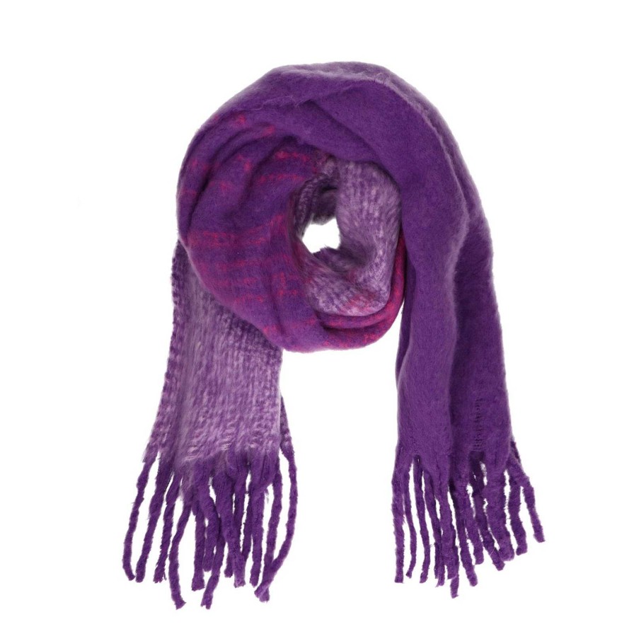 Sacha Fringed Scarf - Purple