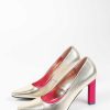 Sacha Colorful Heel Pumps - Gold