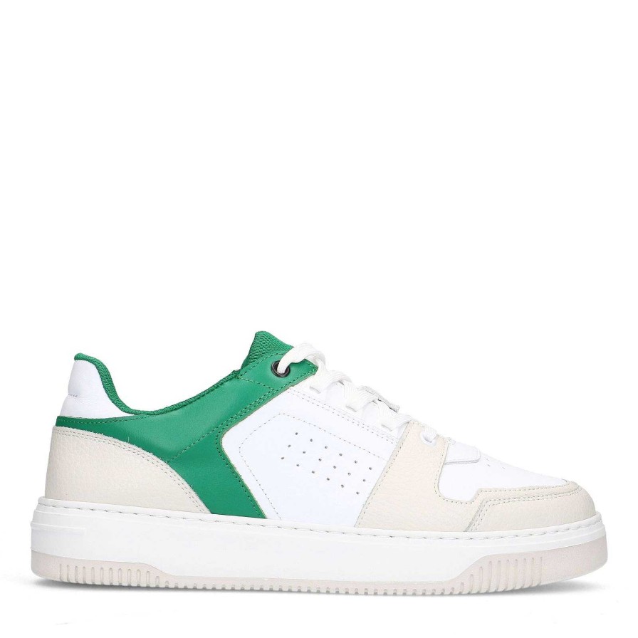 Sacha Leather Sneakers With Details - White