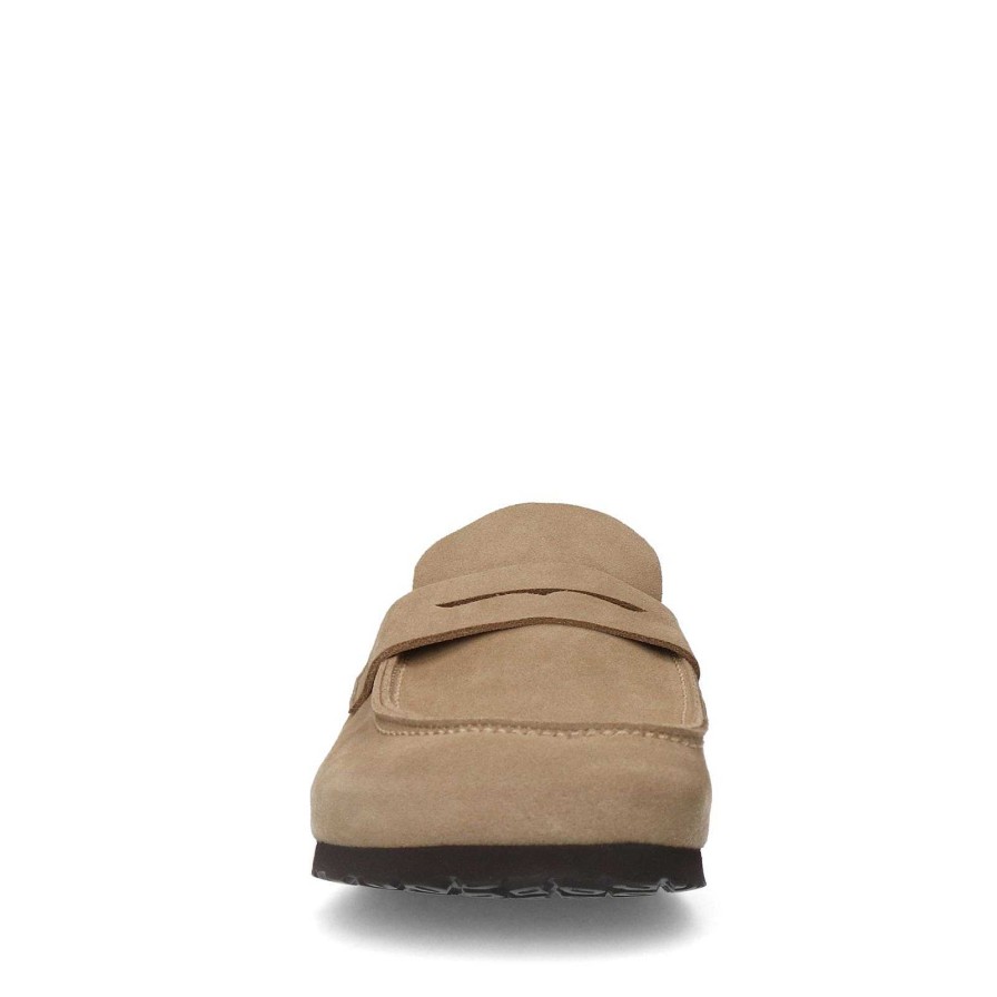 Sacha Suede Loafers - Beige