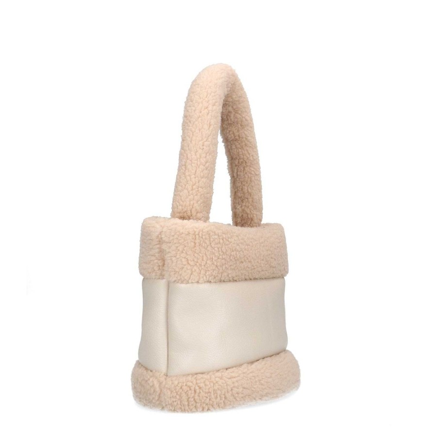 Sacha Handbag With Fluffy Details - Cognac