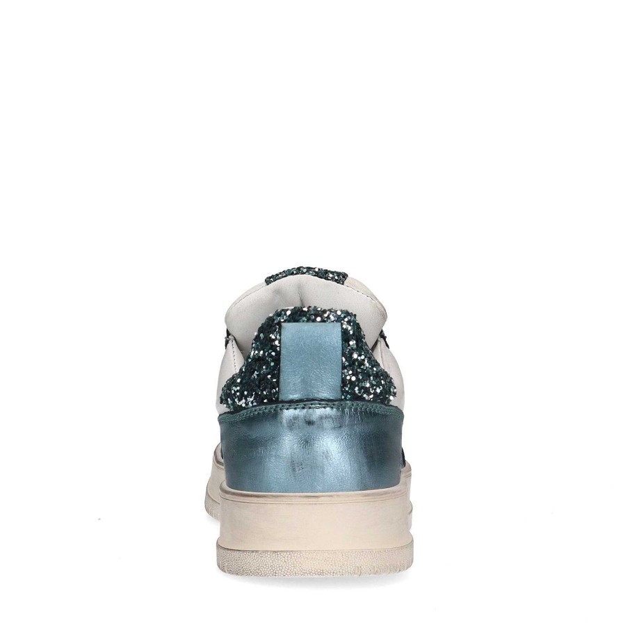 Sacha Metallic Sneakers With Sequins - Blue