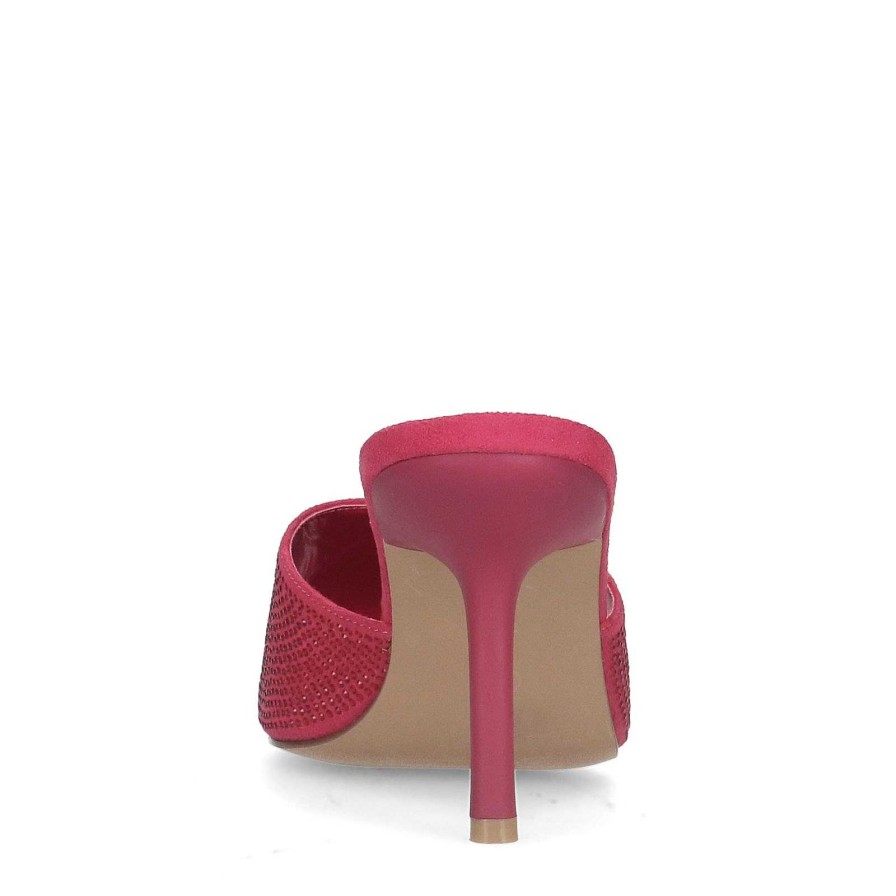 Sacha Mules With Rhinestones - Pink