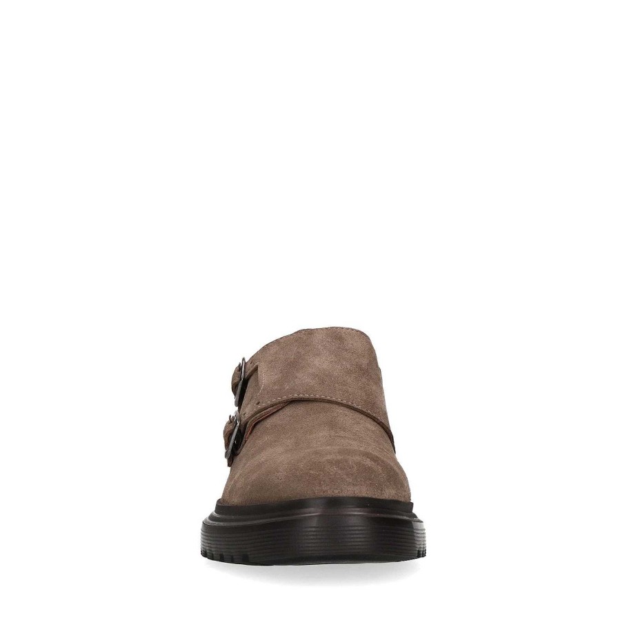 Sacha Chunky Buckle Sneakers - Taupe