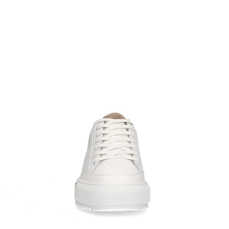 Sacha Rehab Crash Leather Sneakers - White